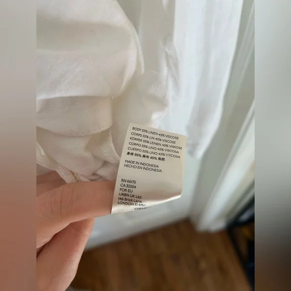 Pilcro & The Letterpress Anthropologie White Button Down Long Sleeve Blouse - Picture 5 of 7